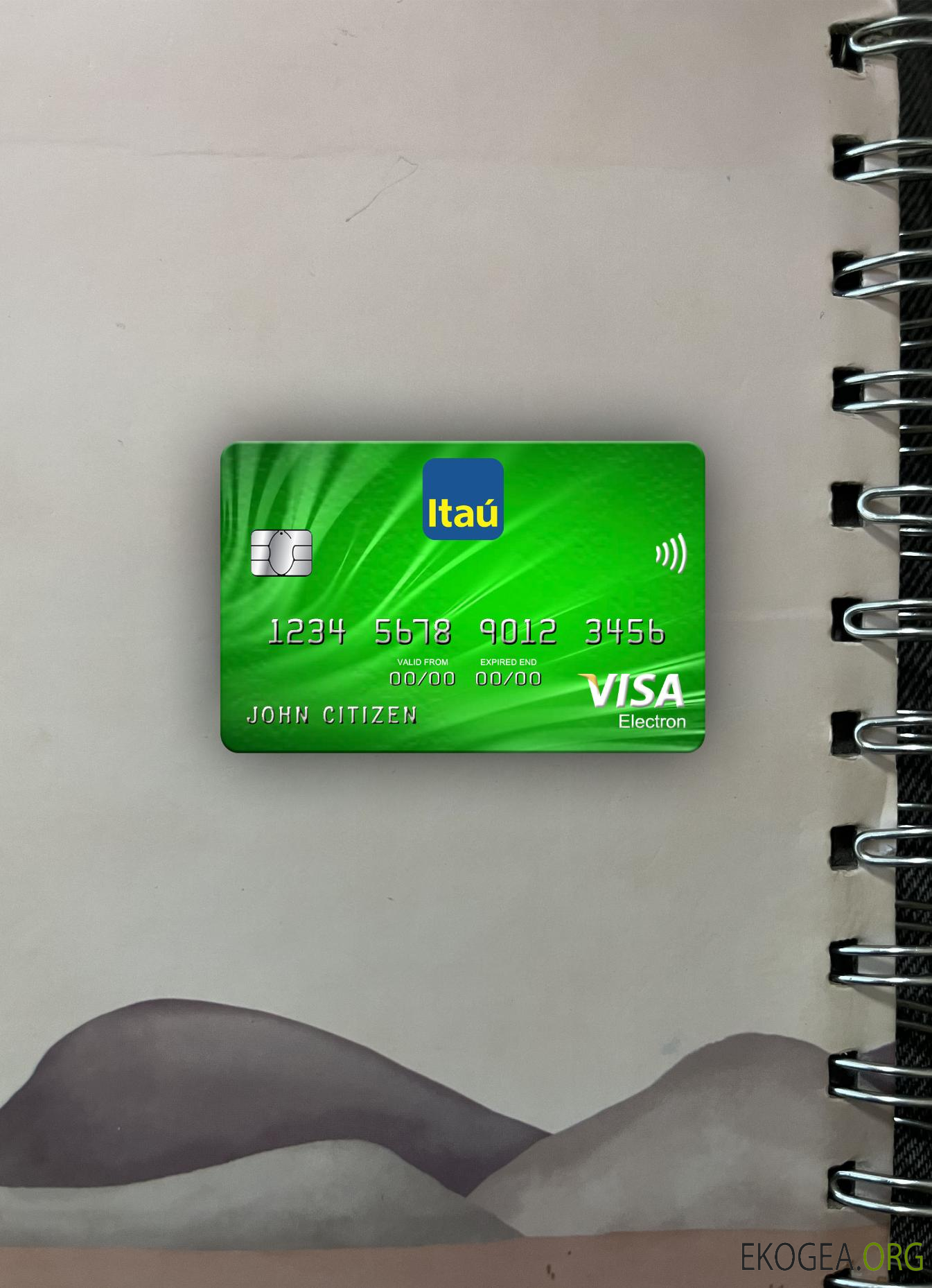 Uruguay Itau banque visa carte électronique photolook avant